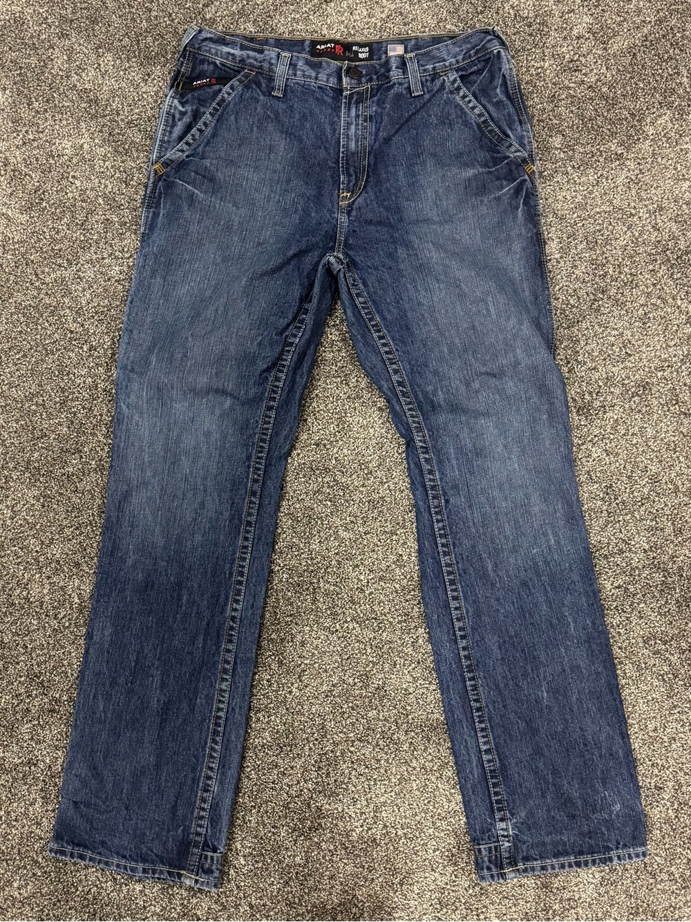 Ariat Jeans Mens 38x38 Blue FR M4 Relaxed Boot Cut Flame Resistant CAT 2 Denim